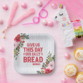 Geef ons deze dag ons dagelijks broodpapier Bord (Feest)