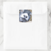 Geef ons een kus... vierkante sticker (Tas)