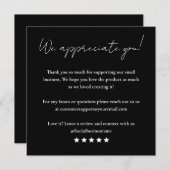 Geef ons een Review klantfeedback bedankpas Kaart (Voorkant / Achterkant)