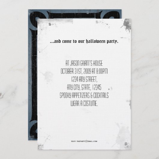 Geef ons een teken van je aanwezigheid Halloween Kaart (Voorkant / Achterkant)