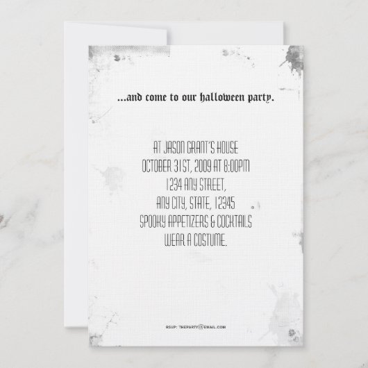 Geef ons een teken van je aanwezigheid Halloween Kaart (Voorkant)