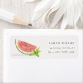 Geef ons kleine Melon Waterverf rood adres weer Etiket (Insitu)