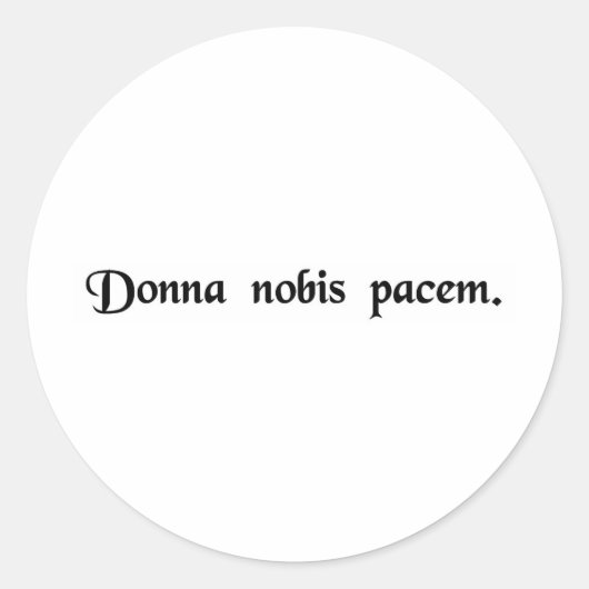 Geef ons rust. ronde sticker (Voorkant)