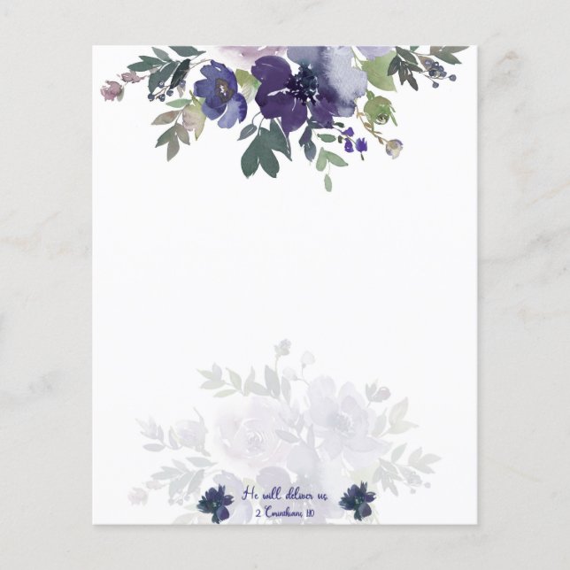 Geef ons waterverf florale achtergrond (Voorkant)