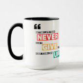 Geef ontwerp nooit op mok (Links)