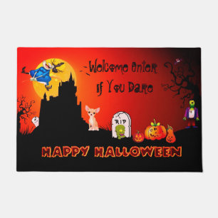 Geef op als je een Happy Halloween bent geworden ( Deurmat