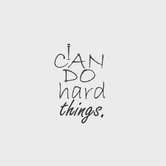 Geef op dat ik moeilijk kan doen wat doorzichtig v sticker (Voorkant)