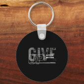 Geef op - Niets is Sticker Sleutelhanger (Voorkant)