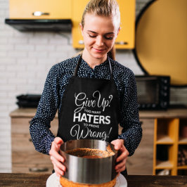 "Geef op? Te veel geisers om fout te bewijzen!" Sc Schort