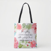 Geef overal bedankt | Schriftelijke kunst Tote Bag (Voorkant)