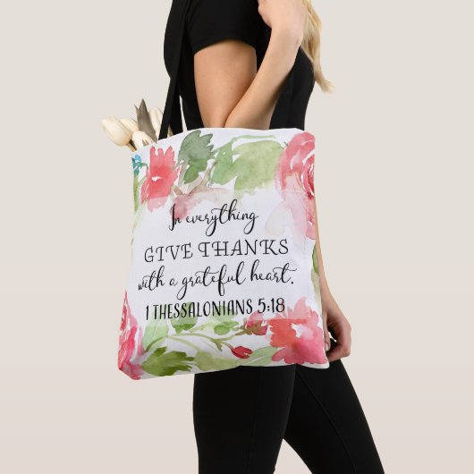 Geef overal bedankt | Schriftelijke kunst Tote Bag (Dichtbij)