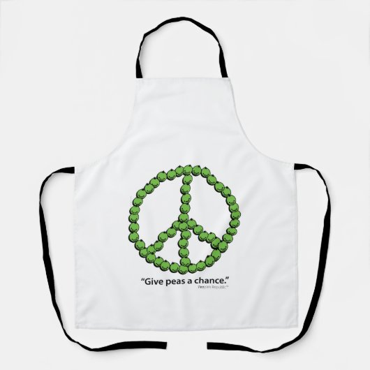 "Geef Peas A Chance" Apron Schort (Voorkant)