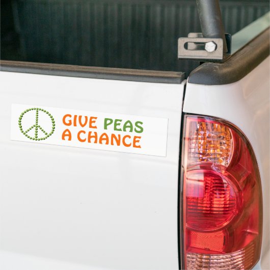 Geef Peas een Bumpersticker van de Kans (Op Truck)