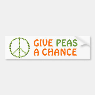 Geef Peas een Bumpersticker van de Kans
