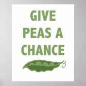 Geef Peas een Kans druk of poster (Voorkant)