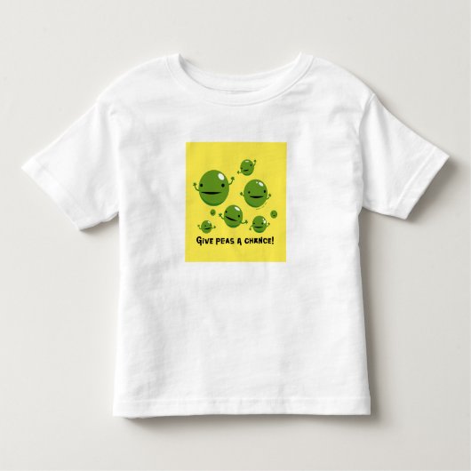 Geef Peas een kans!! Kinder Shirts (Voorkant)