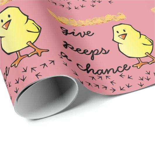 Geef Peeps een Kans-Overvulpapier Cadeaupapier (Rol Hoek)