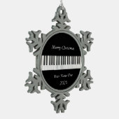 Geef Piano Snowflake-omhuld siermateriaal aan Tin Sneeuwvlok Ornament (Links)