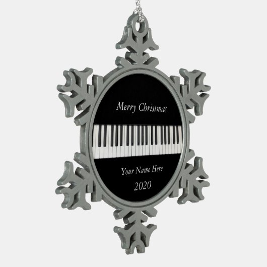 Geef Piano Snowflake-omhuld siermateriaal aan Tin Sneeuwvlok Ornament (Links)