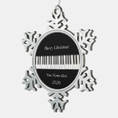 Geef Piano Snowflake-omhuld siermateriaal aan Tin Sneeuwvlok Ornament (Rechts)
