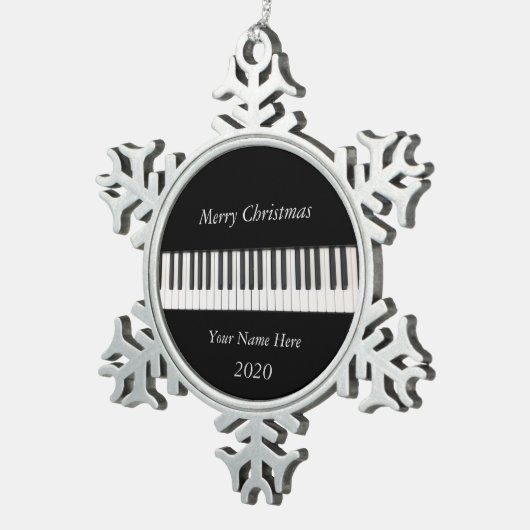 Geef Piano Snowflake-omhuld siermateriaal aan Tin Sneeuwvlok Ornament (Rechts)