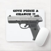 Geef Piece A Chance Mousepad Muismat (Met muis)