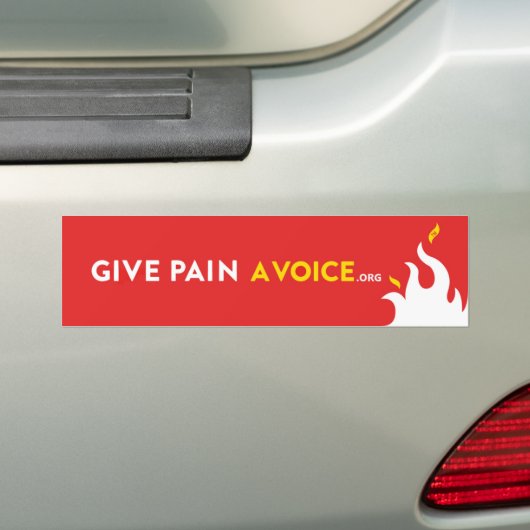 Geef Pijn een stem Bumpersticker (Op auto)