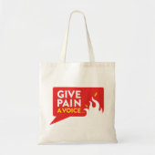 Geef Pijn een stem Tote Bag (Voorkant)
