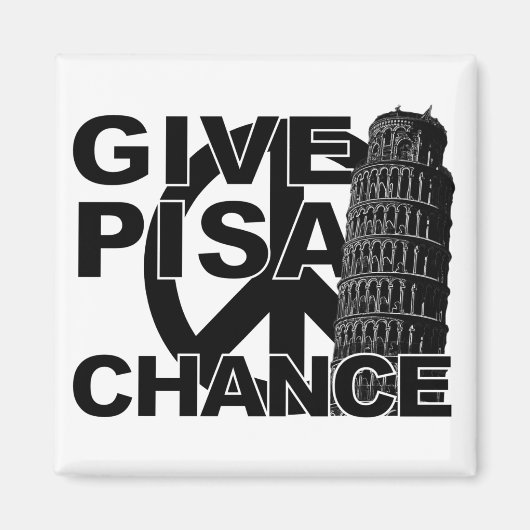 Geef Pisa Chance magnet (Voorkant)