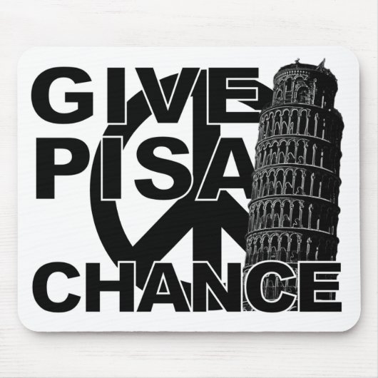 Geef Pisa Chance mousepad Muismat (Voorkant)