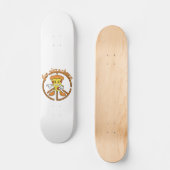 GEEF PIZA EEN KANS grappig pizza pun cadeauidee Persoonlijk Skateboard (Voorkant)