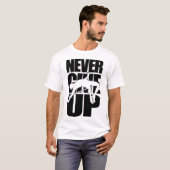 Geef Pole Vault nooit op T-shirt (Voorkant volledig)