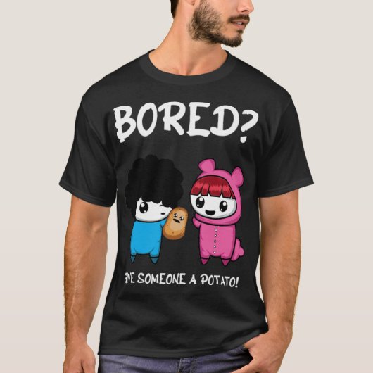 Geef Potato Cook of Chef astronaut verjaardag T-shirt (Voorkant)