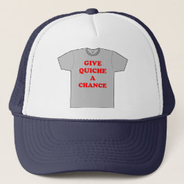 "Geef Quiche A Chance" Trucker Pet