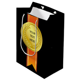 GEEF RIBBON Gold II + uw ruggengraat. en tekst Medium Cadeauzakje