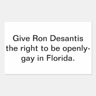 Geef Ron Dessantis Gay Rechten Hankamer Artjunkha Rechthoekige Sticker