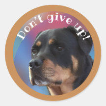 Geef Rottweiler Classic ronde Sticker niet op