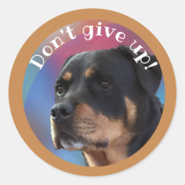 Geef Rottweiler Classic ronde Sticker niet op