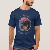 Geef Rottweiler Classic Round niet op T-shirt (Voorkant)