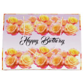 Geef Rozen met Happy Birthday Free Spirit een pers Groot Cadeauzakje (Voorkant)