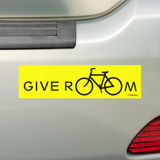 Geef ruimte voor fietsen bumpersticker (Op auto)