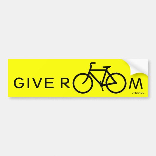 Geef ruimte voor fietsen bumpersticker (Voorkant)