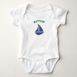 Geef Sailboot Green en Blue Baby One Piece een per Romper