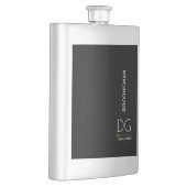 Geef Silver en Black Groomsman een persoonlijk tin Flacon (Rechts)