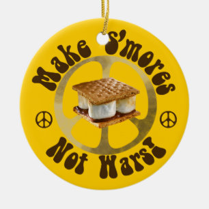 Geef S'mores vrede een kans Keramisch Ornament