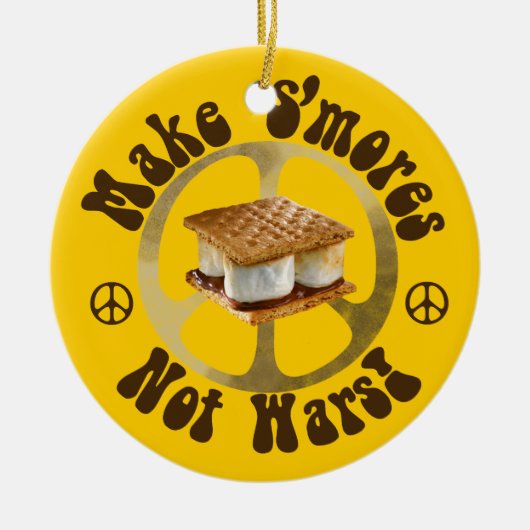 Geef S'mores vrede een kans Keramisch Ornament (Voorkant)