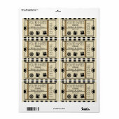 Geef sparen de Datum RickRack Trim toe Etiket (Full Sheet)