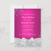 Geef Sparkle Tiara Heels Sweet 16 Hot Pink toe Kaart (Achterkant)