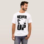 Geef Sumo Wrestler nooit op T-shirt (Voorkant volledig)