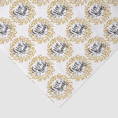 Geef Tanks-Zwarte tekst met Gold Wreater Tissuepapier (Detail)